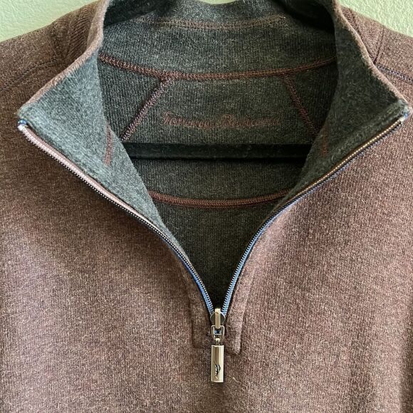 Tommy Bahama Reversible Half Zip Pullover - Picture 3 of 6